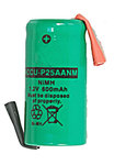 1,2 volt  75AAH mA P25 accu maat 28x14mm