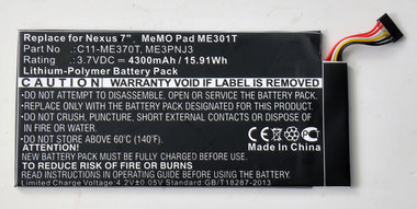 Asus Memo Smart 10, Li-Polymer, 3,7V,  nexus Memopad