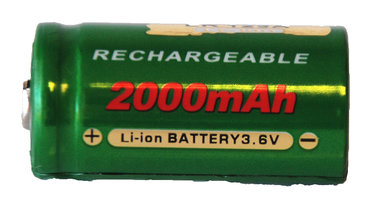 3 volt CR 123 li ion accu 2000 mAh !!