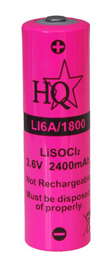Lithium thionyl chloride batterij 3.6 V 2400 mAh