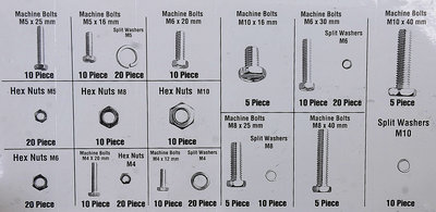 Bout en moer assortiment 240 stuks altijd gemakkelijk