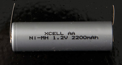 1,2 volt R6 MI MH accu met soldeerlip  2200 mAh AA