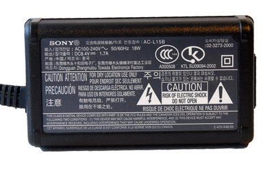 Sony AC-L10 / AC-L10A / AC-L10B / AC-L15 / AC-L15A / AC-L15B / AC-L100 lader